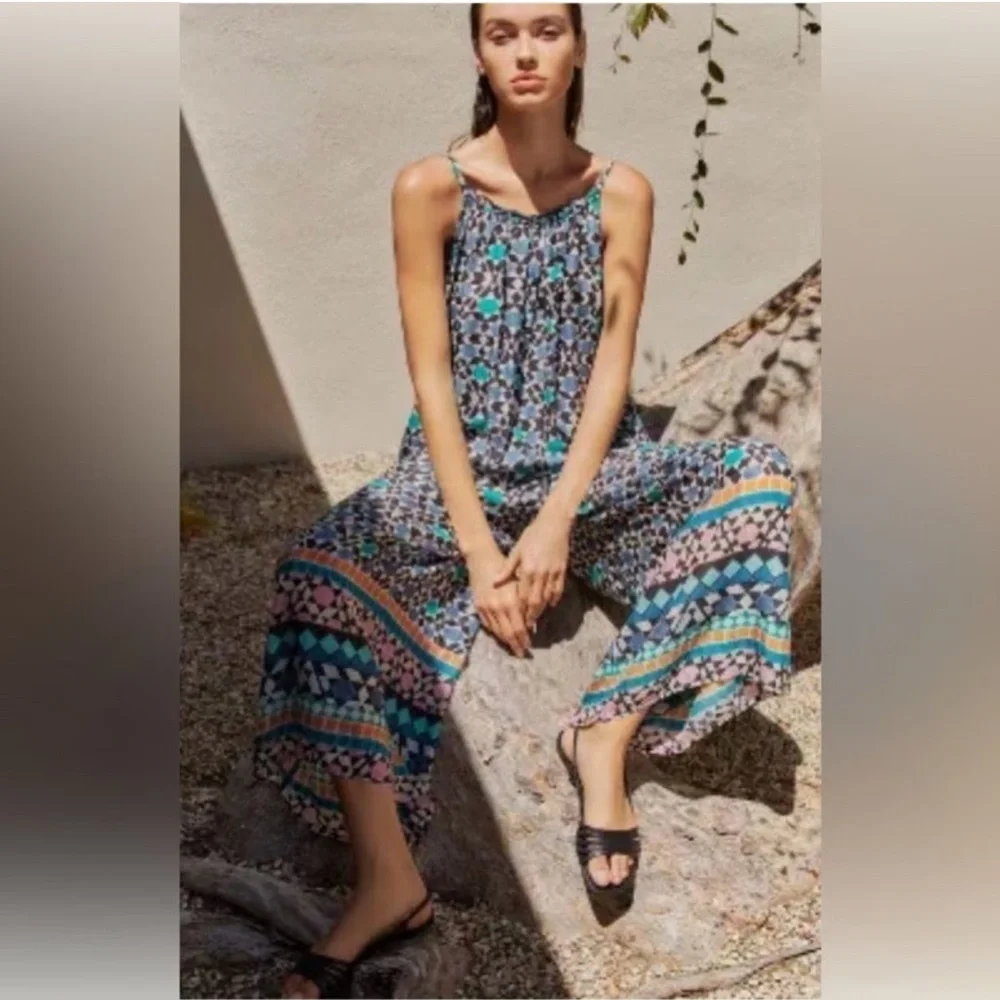 Anthropologie The Malika Wide Leg Jumpsuit NWT - Picture 5 of 5